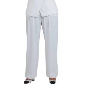 NEW THE SEI double pleat trousers in ivory crepe